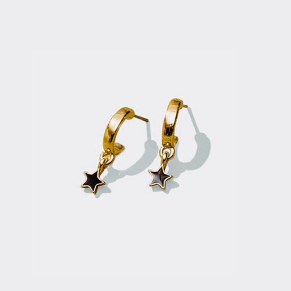 Yanbal Andromeda Earrings Hoops -Aretes Argollas 24k Bañado En Oro - Picture 5 of 5